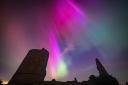 The Northern Lights visible above Hadleigh Castle earlier this year