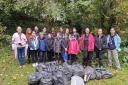 Some of the 25 Holy Saviour Guides who collected litter in the Dell