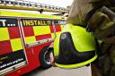 Two fire engines raced to the blaze on the M25 hard shoulder.