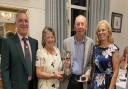 Yvonne Little and Dave Millership were presented with their trophy by Royston Golf Club captains Sandy Griffin and Darren Ellis.