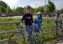 Sarah Burge of Fowlmere will be cycling with her daughter Connie, now 10, pictured here aged three on the same ride in 2016.