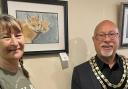 Sharon Martin with Mayor Cllr John Rees