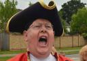 Outgoing Royston town crier Graham Pfaff