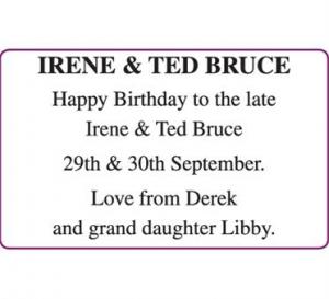 Irene & the late Ted Bruce