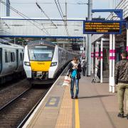 There are roughly four trains per hour between St Albans City (pictured) and London St Pancras due to a staff walkout today (July 27)