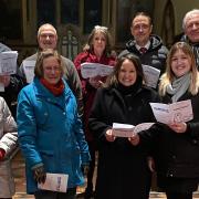 The carol rehearsal at Barley church