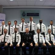 Hertfordshire Constabulary's new recruits with Chief Superintendent Jon Simpson.