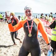 Catherine Wilson took on the Pier to Pier swim for the British Heart Foundation