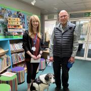 Bella and her owner Ray Phillips helped raise funds for Studlands Rise First School