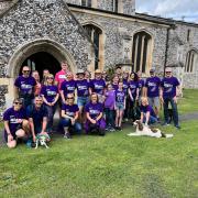The Steeple Chasers outside Litlington church