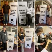 The 'lucky seven' work experience students at Royston Radio