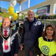 Mayor Cllr John Rees with (from left) Graeme Dargie, Derek Pinner and Dinta Tailor