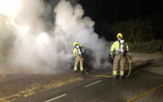 The incident occurred on the B1368 between Flint Cross and Barley.