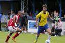 Sam Corcoran in action against Ebbsfleet United. Picture: Leigh Page