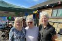 Hazel Williams MBE, Sylvia and Sue Elliott.