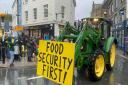 More than 100 tractors took to the streets of Truro