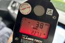 A driver was caught travelling at 38mph in a 30mph zone