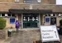 The outside of the Harpenden vaccination centre.