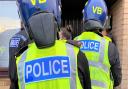 Cambs police officers on a county lines drugs crackdown.