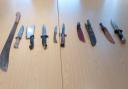 Knives handed in during a previous amnesty in Hertfordshire