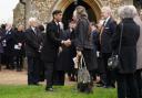 Prime Minister Rishi Sunak at the funeral of Betty Boothroyd in Thriplow