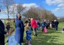 An easter egg hunt took place on Therfield Heath