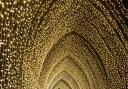 The Christmas Cathedral tunnel of light at Wimpole Estate