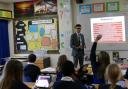 Tom Jackson in his new role as an English teacher at Melbourn Village College