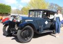 Zara Lachlen with her father Guy's 1928 Sunbeam