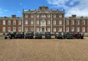 The Land Rovers outside Wimpole Hall