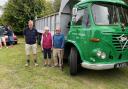 Glen, Florence and Peter Foulger with the vintage lorry