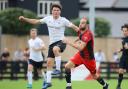 Ben Weyman got the late winner for Royston Town in the FA Trophy at Lowestoft. Picture: PETER SHORT