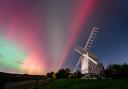 The Northern Lights over Great Chishill Windmill