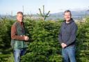 Dobbies' plant buyer Nigel Lawton with Kenneth Mitchell from Needlefresh