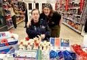 Shirley Moore and Naomi Digby collecting for the Poppy Appeal