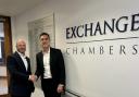 Andy Uttridge (right) with Exchange Chambers CEO Jonathan l'Anson