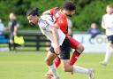 Adam Murray scored on his 300th appearance for Royston Town. Picture: PETER SHORT