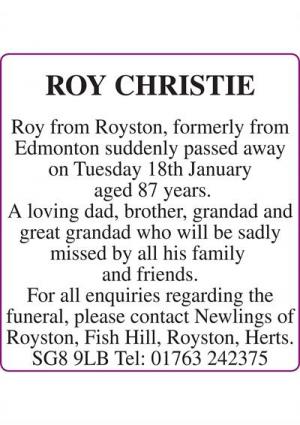 ROY CHRISTIE