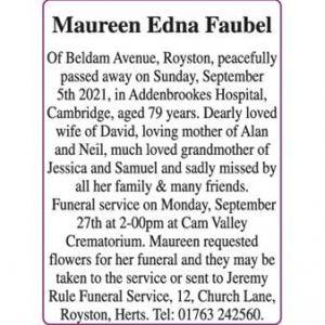 Maureen Edna Faubel