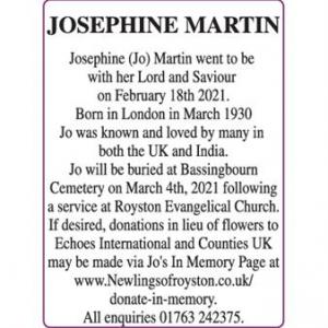 JOSEPHINE MARTIN