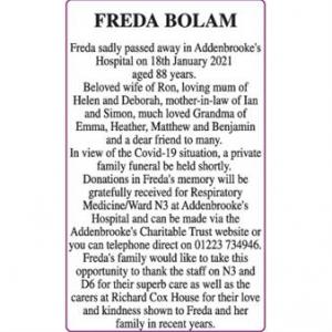 FREDA BOLAM