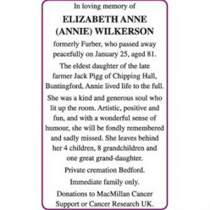 ELIZABETH ANNE WILKERSON