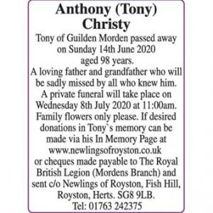 Anthony (Tony) Christy