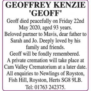 GEOFFREY KENZIE
GEOFF