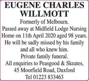 EUGENE CHARLES WILLMOTT