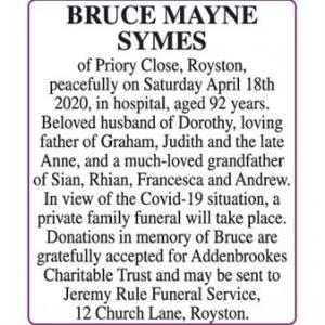 BRUCE MAYNE SYMES