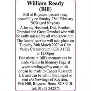 William Ready
 (Bill)