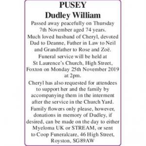 Dudley William Pusey