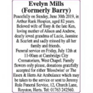 Evelyn Mills
(Foremerly Barry)