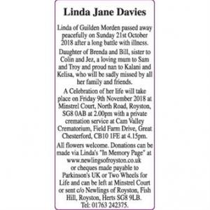 LINDA JANE DAVIES